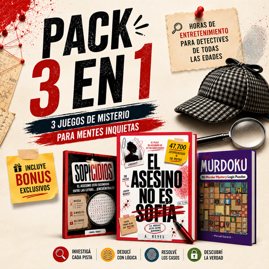 PACK DETECTIVE 3x1 + 3 BONUS DE REGALO 🎁